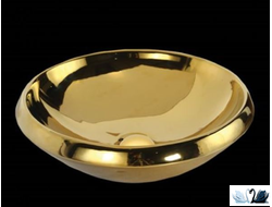 Накладная раковина круглая 45 см Mono Creavit Золотого цвета