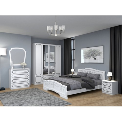 Тумба прикроватная "Классика" белый жемчуг (Бравомебель)