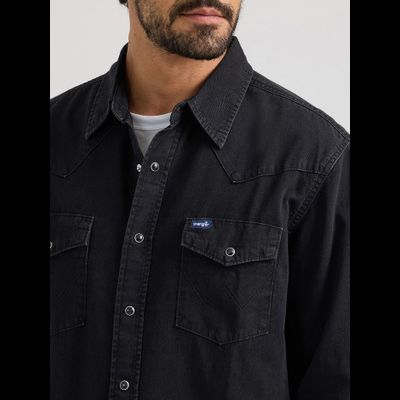 Рубашка Wrangler® Classic Denim Western Snap Shirt