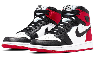 спортивные женские кроссовки Nike Air Jordan 1 Womens Retro High 'Satin Black Toe' CD0461-016