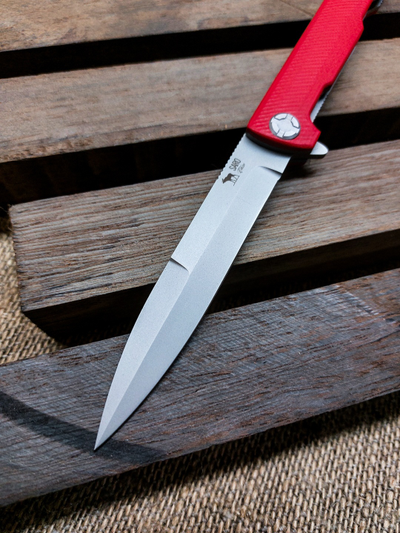 Складной нож Single EVO. Клинок копье. сталь AUS10, рукоять G10, цвет красный
