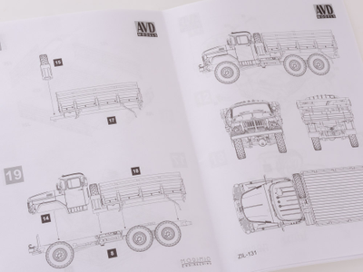 Сборная модель: (AVD Models 1297AVD) Бортовой грузовик ЗИЛ-131