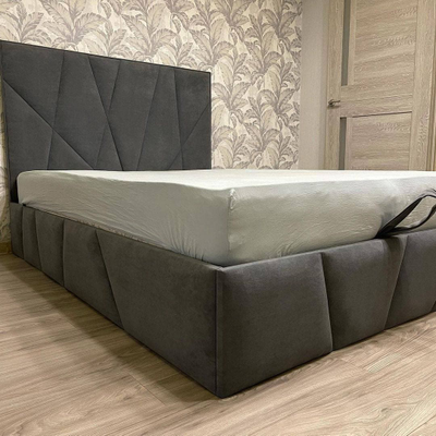 НЕДОРОГО ОДНОСПАЛЬНАЯ, ДВУСПАЛЬНАЯ КРОВАТЬ НЭЙЧЕР, ФАНЕРНАЯ В ТКАНИ СО СТЕЖКОЙ БОКОВИН/ИЗНОЖЬЯ, С ПОДЪЕМНЫМ МЕХАНИЗМОМ И БЕЛЬЕВЫМ ЯЩИКОМ