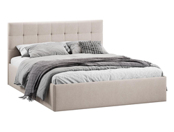 Спальня ДЖОЛИ - Кровать Тип 1 с подъемным механизмом Велюр Мокко светлый