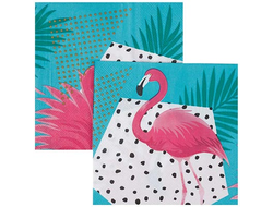 Салфетка Фламинго 33см 12шт