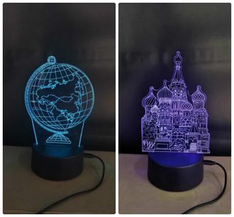 3D Светильники с USB ОПТОМ