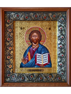 Господь Вседержитель. Рукописная икона 17,5х21см в киоте.