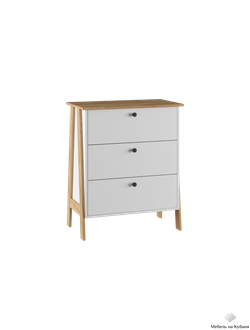 Теодора Комод ПВШ Белый/Дуб крафт
