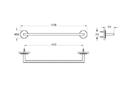 ДЕРЖАТЕЛЬ ПОЛОТЕНЕЦ VITRA ORIGIN, ЦВЕТ ЧЕРНЫЙ МАТОВЫЙ, A4488636