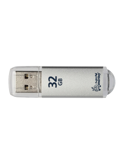 Флеш-память Smartbuy V-Cut, 32Gb, USB 2.0, серебряный, SB32GBVC-S