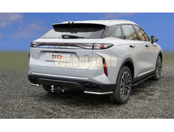 Защита задняя (уголки) 42,4 мм ТСС для Exeed RX 2.0L 4WD 2023-