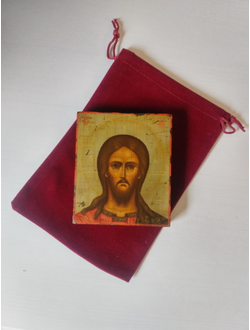 Господь Вседержитель (Спаситель). Рукописная икона 9х10,5см.