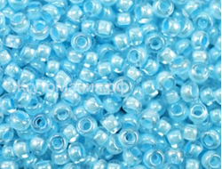 БИСЕР PRECIOSA 10/0 - 50г - 38163 ПРОЗРАЧНЫЙ БЛЕСТЯЩИЙ С ГОЛУБОЙ ЛИНИЕЙ ВНУТРИ