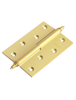 Петля MORELLI латунная разъёмная с короной MB 100X70X3 SG R C Цвет - Матовое золото