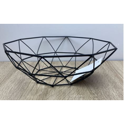 Корзина для фруктов сетка лофт черная d 26