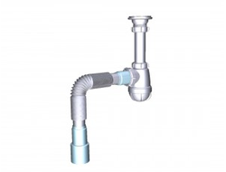 Сифон д/умывальника 1 1/4" х 40 с гибкой трубой 40х40/50, S1015-35-MR (S1015-35) [50964]
