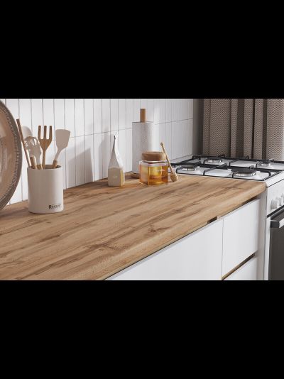 Хелен кухонный гарнитур 2 м Дуб Крафт золотой/Белый шагрень