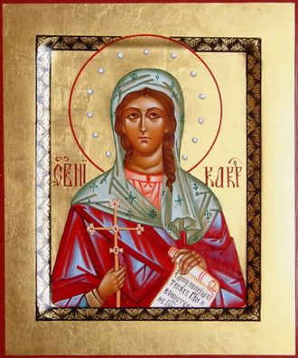 Ника Коринфская, святая мученица. Рукописная икона.