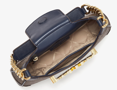 Сумка Michael Kors Hally Acorn Brown Navy