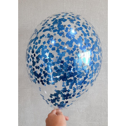 Шар с конфетти "Синий"