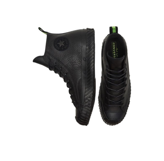 Кеды Converse Bosey Water Repellent Chuck 70 total black черные высокие кожаные