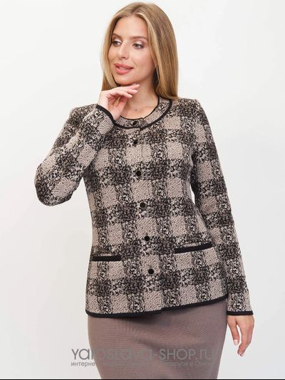 Модель: М-3119. Трикотажный жакет бежевого цвета