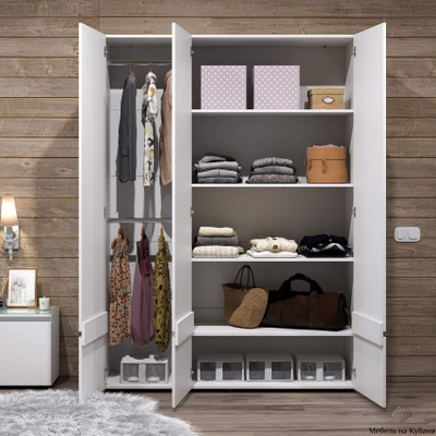 Одри шкаф 3х ств. Белый