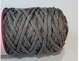 Серебро ИРИСКА полиэфирный шнур с глиттером без сердечника 3 мм 100 м