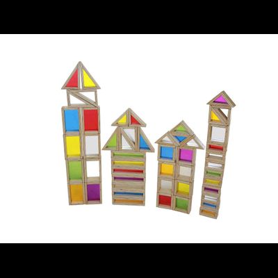 Радужные блоки с зеркалами (51 шт)