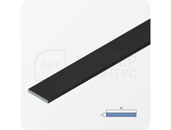 Декоративная алюминиевая полоса 15 мм. NEEXY PV88-18 MBL Черный матовый Титан блестящий 2.7 м.