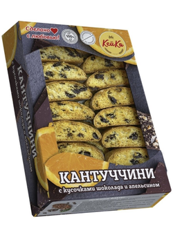 Кей Ко Кантуччини с кусочками шоколада и апельсином, 200г