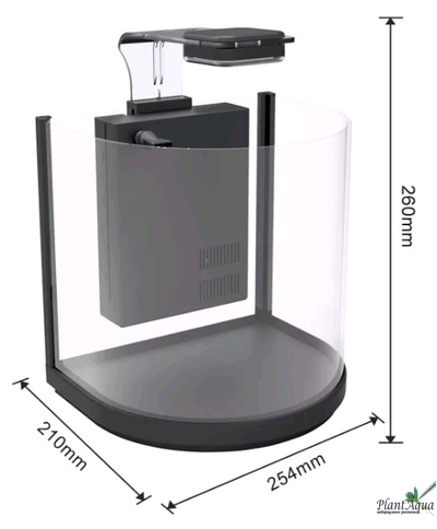 Аквариум Atman BGT-25 черный, 10 литров (254*210*260 мм)