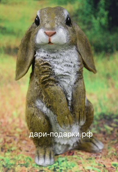Зайчик ушастик 24*16см   0,4кг   полистоун Россия 885/012691