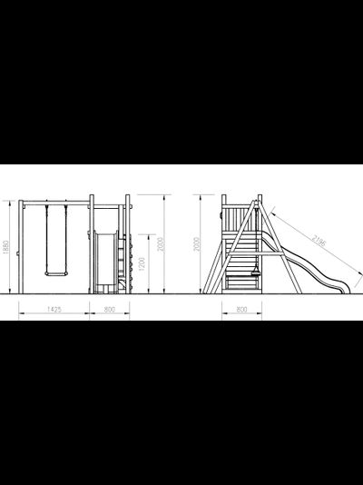 Детская площадка Савушка Мастер 6 с качелями