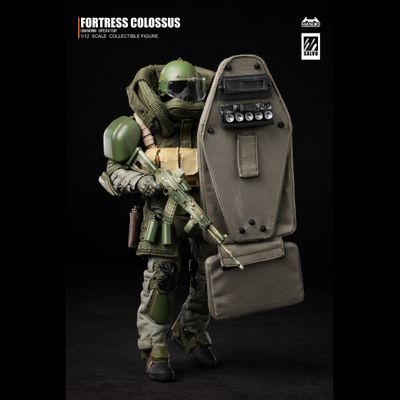 Российский пулеметчик со щитом - Коллекционная фигурка 1/12 SCALE Black Ops NO.2 (SA02) - HASUKI