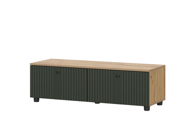 Милан Тумба телевидеоаппаратура со створками Дуб Золотой/Олива Софт