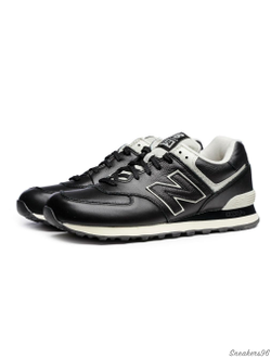 New Balance 574 Leather Black  Мужские (41-45)