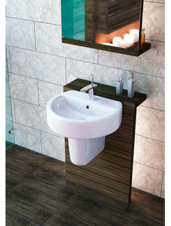 Умывальник тюльпан c полупьедесталом Sanita Luxe Best-55 с отверстием