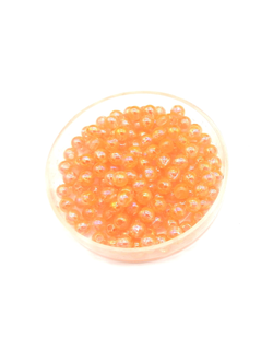 Бусины пластиковые фигурные, 4 мм оранжевый бензин