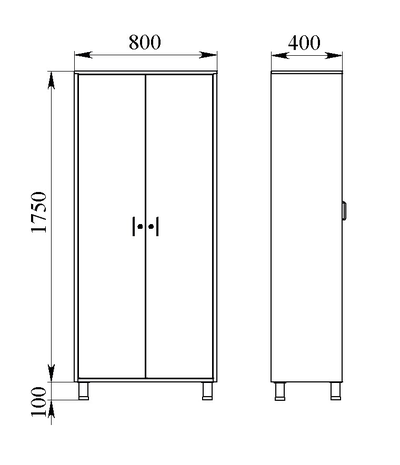 Шкаф медицинский для хранения документов ШОДр-2.1