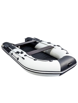 Моторная лодка Ривьера 3600 Килевое надувное дно "Комби" светло-серый/черный