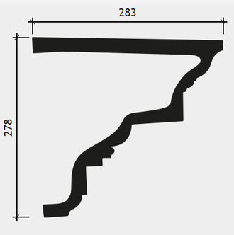 Карниз 4.01.201 сборный - 278*283*2000мм