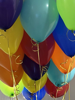 Шары разноцветные 15 шт под потолок