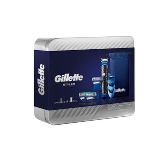 Подарочный набор GILLETTE FUSION ProGlide Styler в металлической коробке