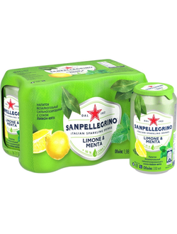 Газированный напиток со вкусом Лимона и Мяты «S.Pellegrino» 330мл (24)