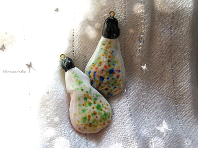 Восточная красавица. Серьги в восточном стиле - миниатюра из полимерной глины