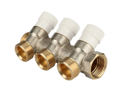 Коллектор STOUT распределительный 3/4", 3 отвода 3/4"ЕК (Арт. SMB 6851 343403)