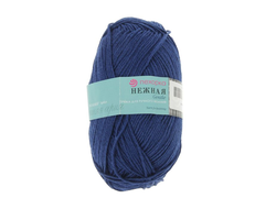 Пряжа Нежная акрил 50%, хлопок 50% 50 гр. 165 м спицы №3 цвет   Василек