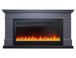 Линейный электрокамин California серый графит с очагом Vision 42 LED