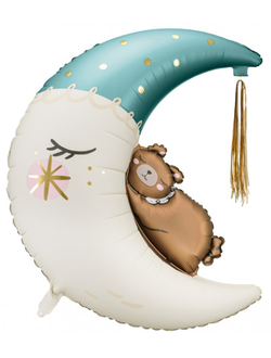 Медвежонок на луне голубой (98 см)